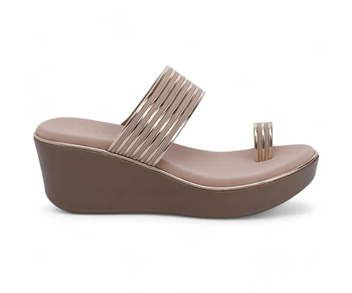 Beige Open Toe Wedges - PSM
